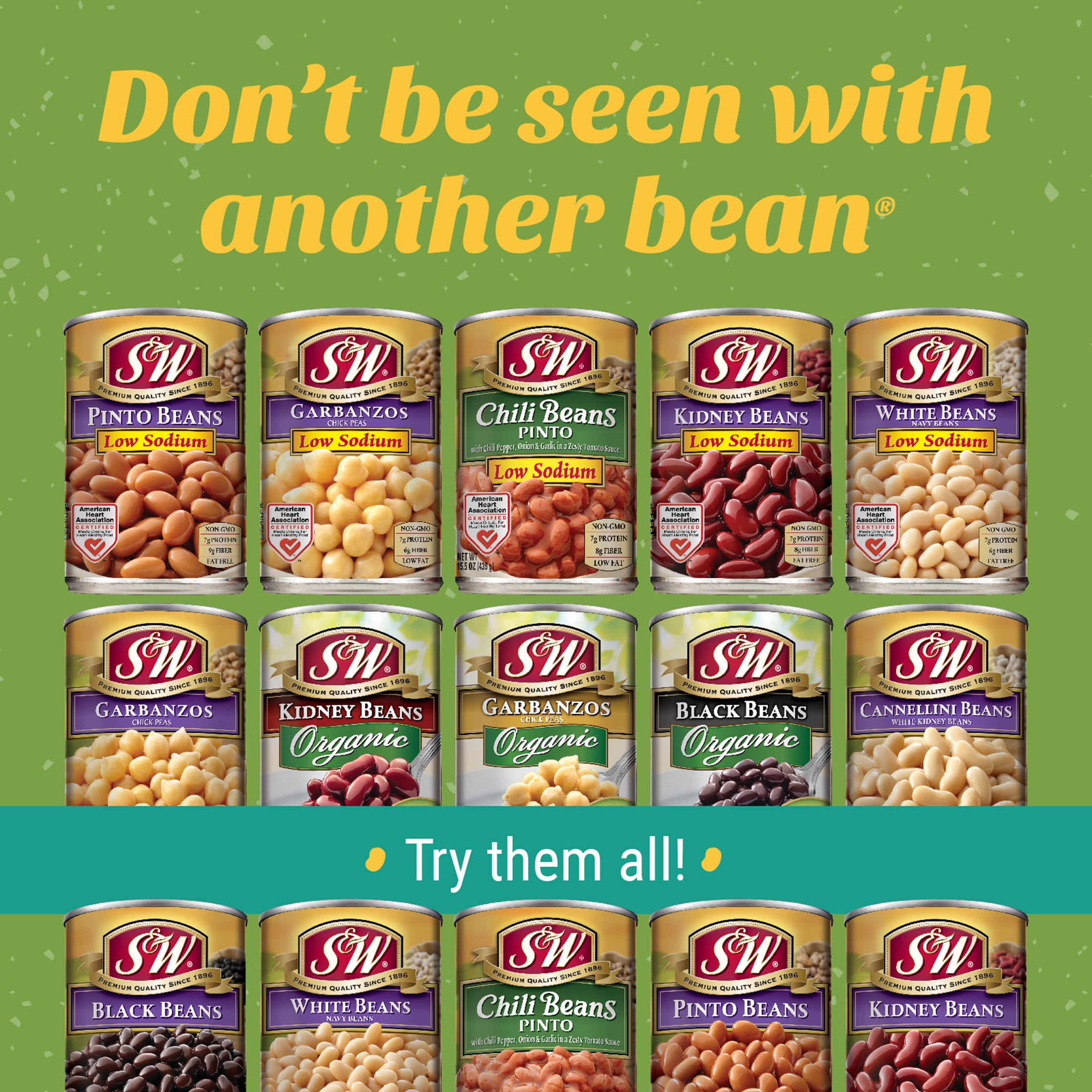 S&W Black Beans - Low Sodium - 15 oz. Can