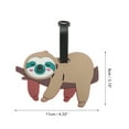 thumbnail image 2 of Unique Bargains 1 Pc Tree Branch Sloth Luggage Tag for Travelling Light Brown Soft Rubber, 2 of 5