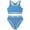 Sky Blue, variant on lnmuld Kids Swimsuits Girls High Waisted Two Piece Bikini Set Sporty Swimsuit with for Beach Size:XL