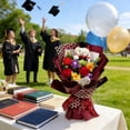 thumbnail image 4 of Ikohbadg Hand-woven Graduation Bouquet with Plush Bear, Perfect Gift for Class of 2026, Quality Material Keepsake, Stylish Gift Bag for Graduation Celebration, 4 of 6