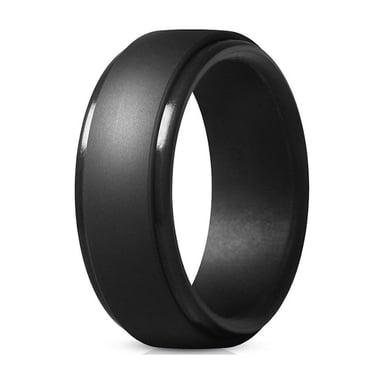 Rinfit Silicone Wedding Ring for Men Soft Rubber Wedding Band Replacement Infinity
