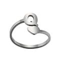 thumbnail image 2 of Xihbxyly Anillos de Moda, Anillos Abiertos Ajustables de Acero Inoxidable, Elegante Diseño de 26 Letras Inglesas, Accesorio de Joyería Llamativo, Ideal para Bodas, Fiestas, Compromisos y Banquetes, R, 2 of 2