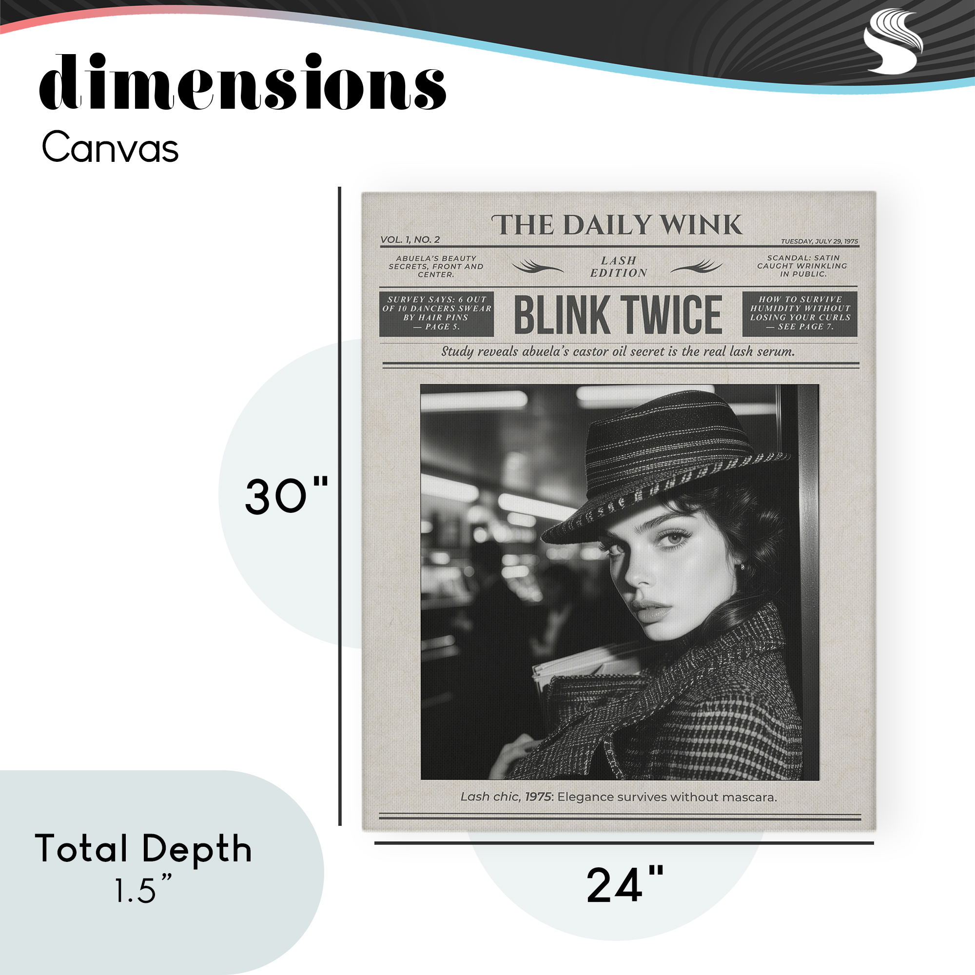 The Daily Wink Magazine Canvas Wall Art, design by A Barefoot Stylist