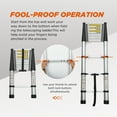 thumbnail image 3 of MAYEERTY Telescoping Ladder 14.5FT, Telescopic Extension Ladder, Aluminum Alloy Portable Folding Ladder for Indoor Outdoor, Heavy Duty 300 lbs Load, 3 of 6