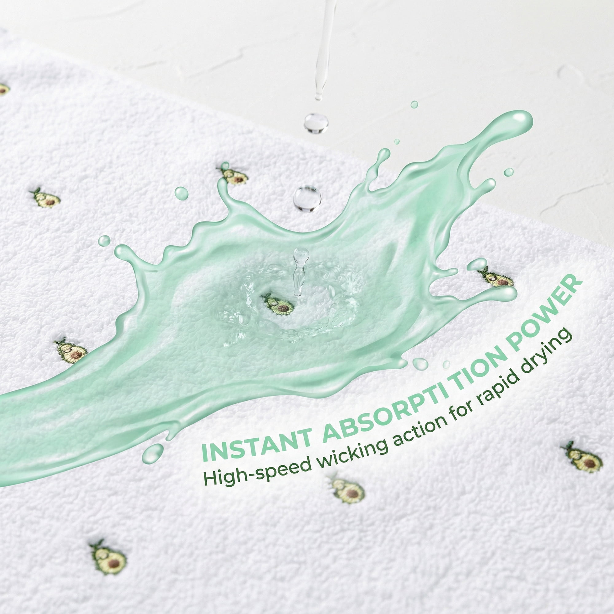 Unique Bargains Absorbent Cotton Bath Towel 2 Pack Avocado White/Banana Yellow 55"x28"