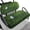Green Leafy Pattern with Golf Ball Design, variant on Pzuqiu Colorful Dinosaur Skeleton Golf Cart Seat Cover Set - Breathable Stretchable 2-Piece Kit | All-Weather Protection for EZGO, Club Car & Yamaha