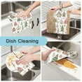 thumbnail image 2 of Yayeee 6 Pack Kitchen Dishcloths for Washing Dishes Soft Absorbent Microfiber Towels, Brown Christmas House, 2 of 9