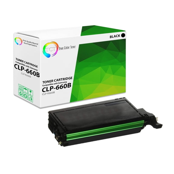 TCT 660B Black Toner Cartridge - Compatible With Samsung CLP-660B CLP-K660B Black