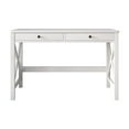 thumbnail image 3 of Home Design Beatrice Writing Desk with Spacious Tabletop and Built-In Drawers, Timeless Clean-Lined Design for Bedroom, Home Office, or Study Nook, White, 3 of 8