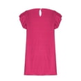 thumbnail image 7 of Girls Ruffle Summer Dress Size 6 Flutter Sleeve Casual Sun Dress Vacation Midi A Line School Dresses Hot Pink, 10-11 Years, 7 of 7
