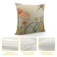 thumbnail image 4 of COMIO  Dragonfly Throw Pillow Cushion Cover, Lotus Flower Field with Dragonfly Flying Oriental Blooms Print, Decorative Square Accent Pillow Case,Cream Peach Coral, 4 of 5