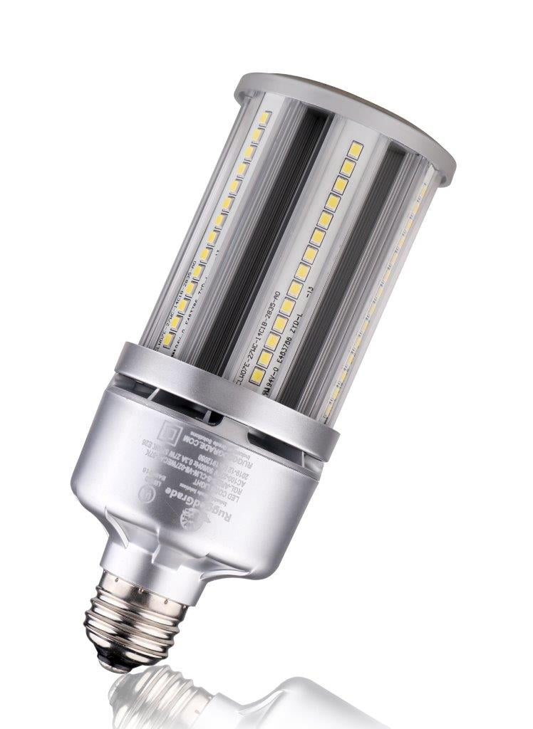 54 Watt LED Corn Light Bulb Standard E26 Base 7020 Lumens Replacement for 70 watt HID/HPS/Metal Halide or CFL High Efficiency 130 Lumen/watt Aries S Series LED Corn Light Bulb 5700K