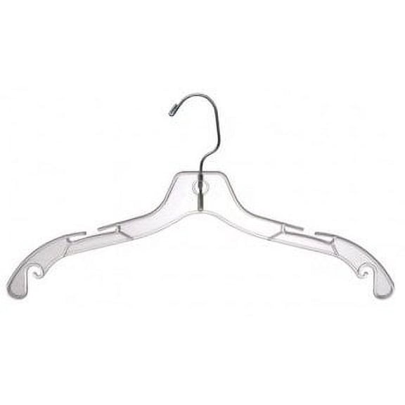 Only Hangers Clear Plastic 17" Dress Hanger (Box of 100)