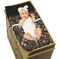 thumbnail image 3 of Sweet Jojo Designs Boho Floral Wildflower Black and Orange Girl Changing Pad Cover, 3 of 6