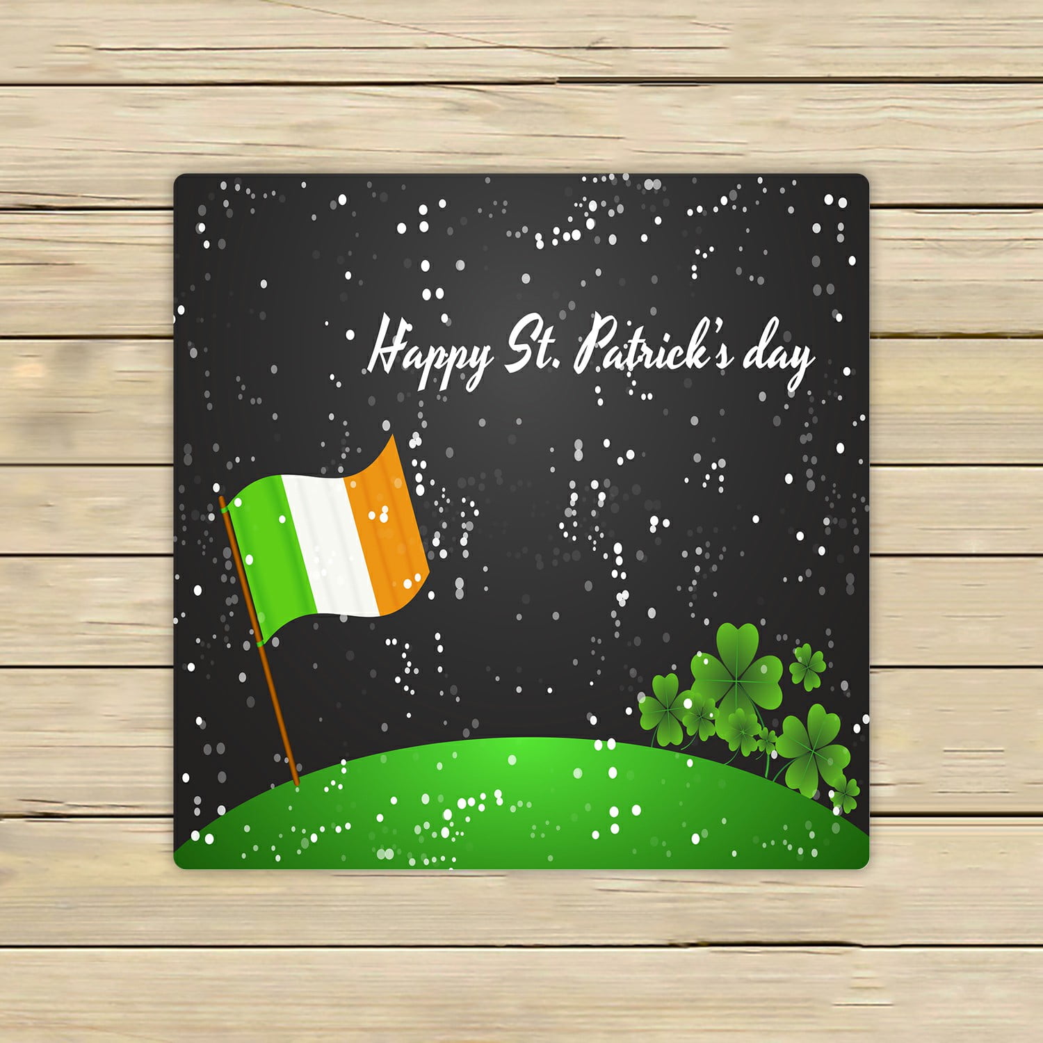 ECZJNT Irish Flag with Shamrock in Snowfall Beach Bath Towels Shower