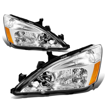 2003 Headlight Protection Kit (For 2003 to 2007 Honda Accord Replacement Headlight Chrome Housing Amber Corner Headlamp 04 05 06)