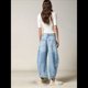 thumbnail image 4 of Pantalones Vaqueros Vintage de Cintura Baja, Elásticos, Estilo Boyfriend, de Pierna y con Realce de Glúteos para Mujer. Azul M, 4 of 7