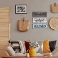 thumbnail image 6 of MUCHENGGIFT Farmhouse Home Sign Wall Decor Family Wall Decor for Living Room 3 Pieces Grateful Thankful Blessed Wall Art Decor 16"x5" Inspirational Family Quotes Wall Decor Family Signs, 6 of 7