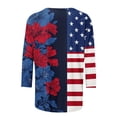 thumbnail image 3 of 250th Anniversary USA Shirt for Women 3/4 Sleeve 4th of July Tunic Tops Ladies Patriotic American Flag Blouse Independence Day Gift Multicolor 8 5XL, 3 of 5