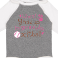 thumbnail image 4 of Inktastic Future Softball Player Girls Girls Long Sleeve Baby Bodysuit, 4 of 5