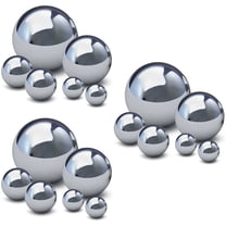 WORGEOUS Set of 18 Gazing Globe Mirror Stainless Steel Polished Spheres for Garden Decoration