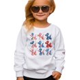 thumbnail image 3 of Patriotic Balloon Dogs Sweatshirt for Women, Teens, and Kids Fun Red White & Blue Sweater White Sweatshirt Youth Small, 3 of 5