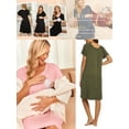 thumbnail image 7 of Avidlove Women Maternity Nursing Nightgown with Button Short Sleeve Nursing Dress for Breastfeeding Labor and Delivery Gown for Hospital S-XXL, 7 of 7