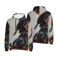 thumbnail image 6 of Bingfone Fantasy Wizard Dog Art Men's Drawstring Hoodie Long Sleeve Pocket Sweatshirts-Large, 6 of 6