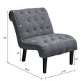 thumbnail image 2 of Gymax Set of 2 Armless Accent Chair Upholstered Tufted Lounge Chair Dark Grey, 2 of 10