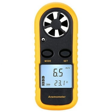 Battery-Free Digital Anemometer for Accurate Measurement, QPUION Wind Speed & Temperature Gauge