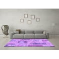 thumbnail image 3 of Ahgly Company Indoor Rectangle Patchwork Purple Transitional Area Rugs, 8' x 10', 3 of 4
