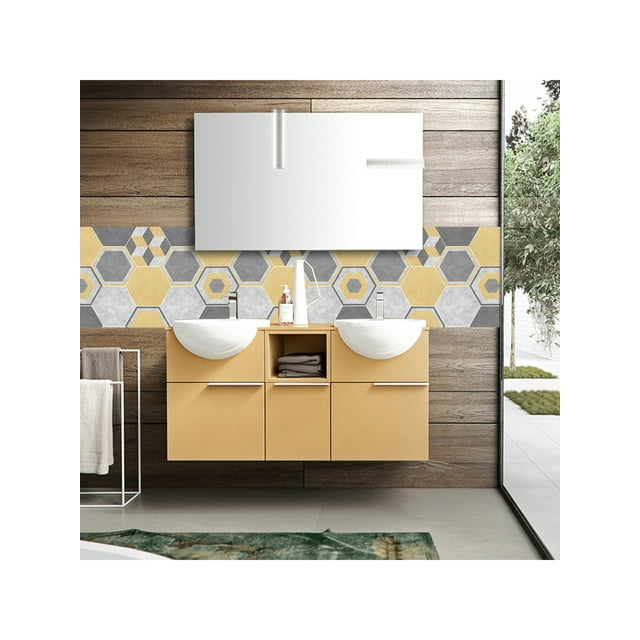 1 Pc Background Sticker Hard Durable Waterproof Background Decal Hexagon Sticker for Bedroom Office