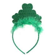 St. Patrick's Day Shamrock Heaband with Faux Fur