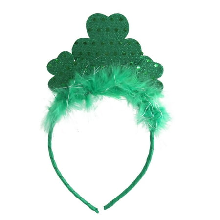 St. Patrick's Day Shamrock Heaband with Faux Fur