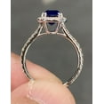 thumbnail image 3 of Lab created Blue Sapphire Ring Engagement Ring, Promise Ring, 3 of 5