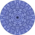 thumbnail image 1 of Ahgly Company Indoor Round Patterned Sky Blue Dress Blue Area Rugs, 5' Round, 1 of 6