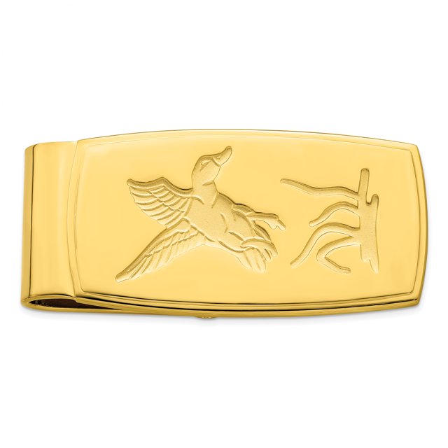 Gold Flying Duck Hinged Money Clip For Dad Mens For Him