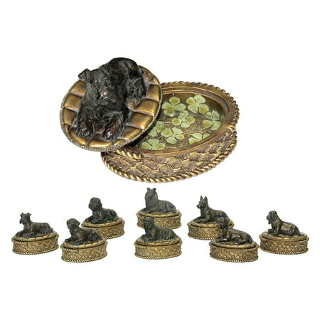 8 Pc Lucky Dog Box Set in Gold & Black Finish