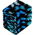 thumbnail image 4 of SKYSONIC Butterfly Cotton Washcloths Set of 2, Highly Absorbent Soft Fingertip Towel for Bathroom, Gym, Hotel and Spa, 12x12 Inch, 4 of 7