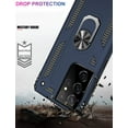 thumbnail image 2 of Entronix for Samsung Galaxy S21 Ultra Heavy Duty Case with Rotating Ring Military Grade Protection with Shockproof Kickstand Cover for S21 Ultra 5G (Navy), 2 of 7
