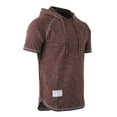 thumbnail image 3 of ZIMEGO Men's Color Block Short Sleeve Pullover Pocket Hiphop Thin Hoodie Shirt, 3 of 6