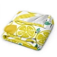 thumbnail image 3 of XMXY Fleece Throw Blanket for Couch, Sweet Sour Lemon Lightweight Plush Fuzzy Cozy Soft Bed Blankets and Throws for Sofa, 40"x30" inches, 3 of 8