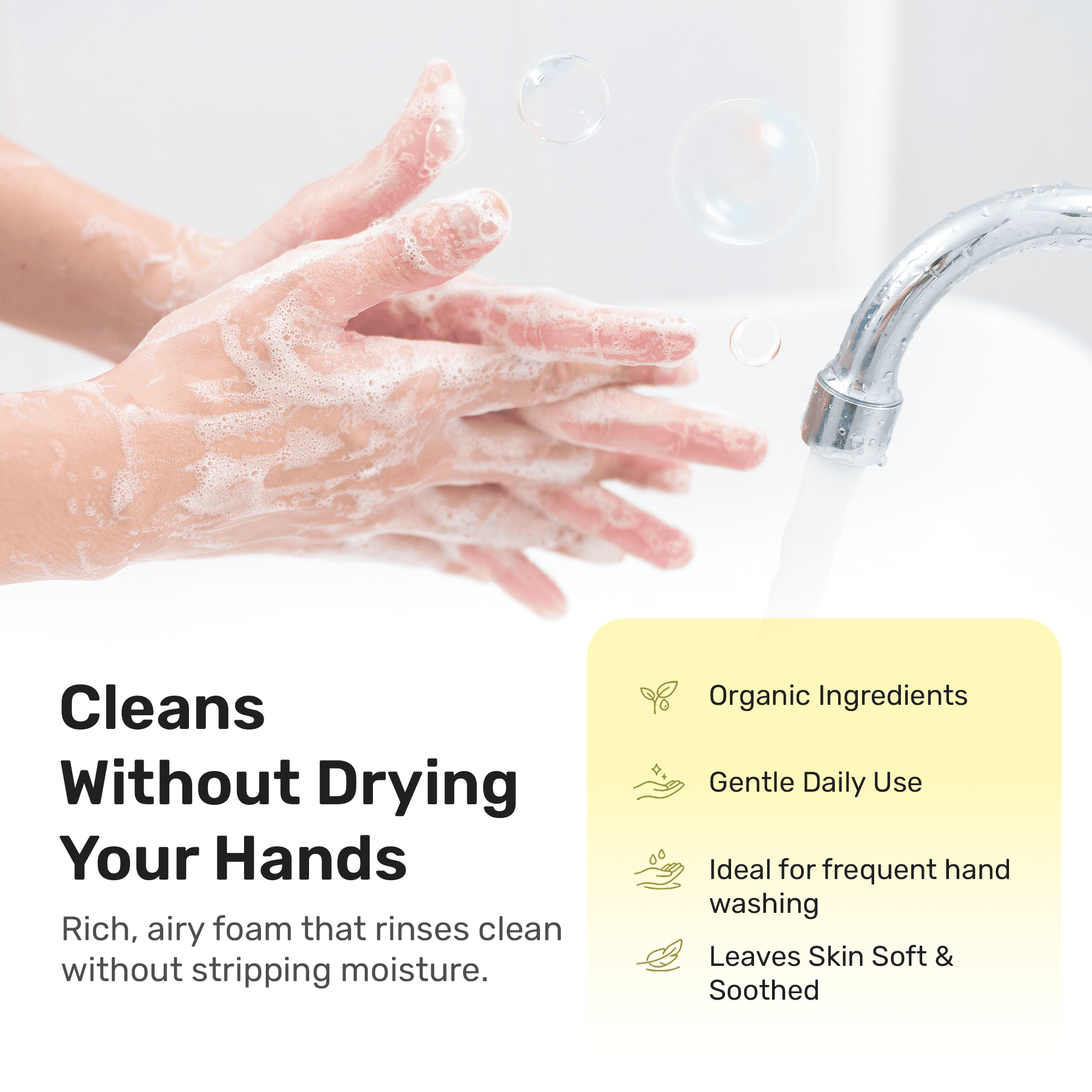 kosmatology® Lemon Organic Foaming Hand Soap Refill | Moisturizing Hand Wash | Clean Ingredients, Infused with Essential Oils | 34 fl oz