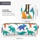 thumbnail image 3 of Disketp Colorful Dinosaur Estuche de Lápices de Cuero con Cierre, Estuche Compacto para Papelería, Bolígrafos y Accesorios Pequeños, 3 of 7