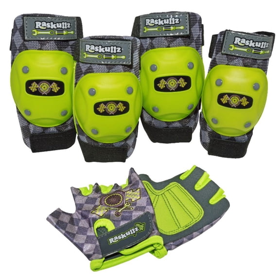 Raskullz C-Preme Bike Riders Sport Elbow and Knee Pad Set, with Gloves Child