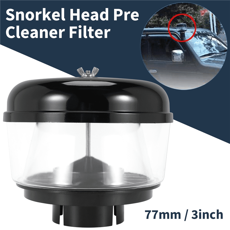 3 Inch 77Mm Water Trap Snorkel Head Air Ram Head Pre Cleaner Air Flow