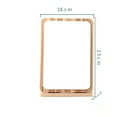 thumbnail image 2 of DUAIU Rectangular Makeup Mirror - Wood Framed Desktop Vanity Mirror with 90° Rotation, Compact Standing Tabletop Mirror for Bathroom, Bedroom & Dressing Table (Rectangle Design), 2 of 4