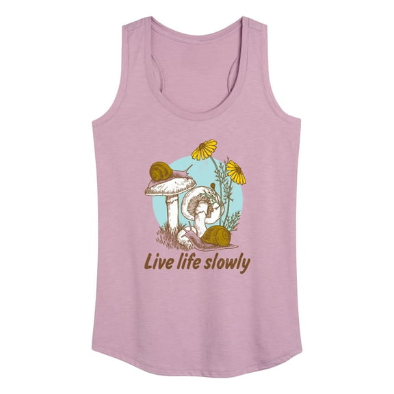 Instant Message - Live Life Slowly - Women's Racerback Tank Top