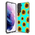 thumbnail image 3 of MUNDAZE Samsung Galaxy S23 Yellow Sunflowers Polkadot on Turquoise Teal Double Layer Phone Case Cover, 3 of 5