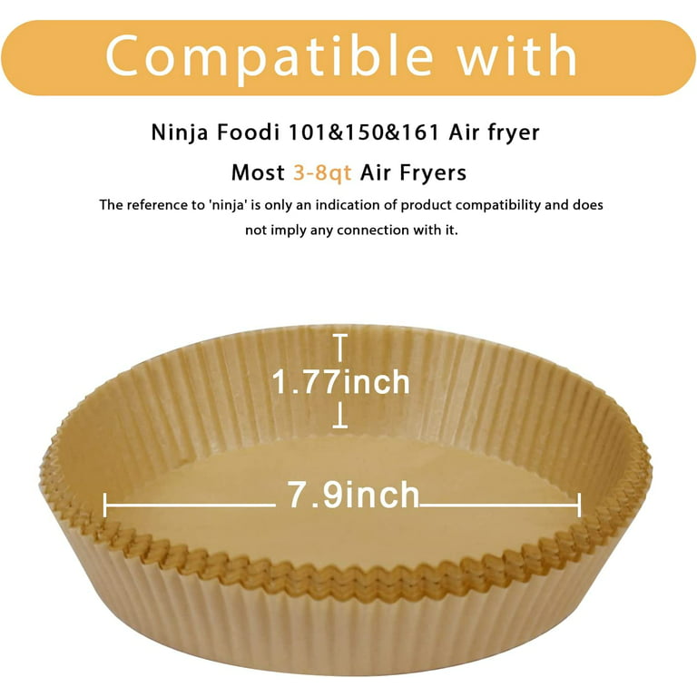 Ninja Air Fryer Liners Disposable (Fits 2-5 QT) – 150 Pcs Air Fryer  Disposable P